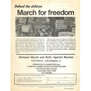 Defend the children march for freedom.