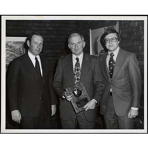 John M. Durkin receives an award of appreciation from the Boys' Clubs of Boston