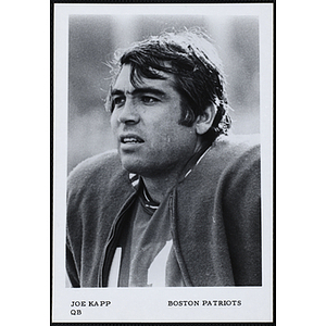 Portrait of Joe Kapp, Boston Patriots quarterback in 1970
