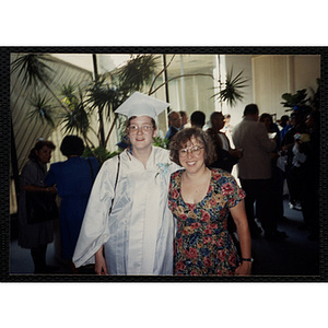 Chrarise Hanley and Liz Cinquino pose together at an Edwards School graduation ceremony