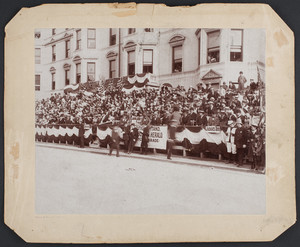 Judges box, Boston Bicycle Parade, Boston, Mass., 1896