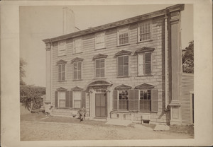 Exterior view of the west facade, Royall House, Medford, Mass., undated