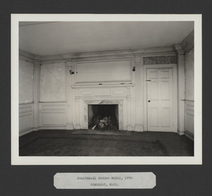 Interior view of the Jarathmael Bowers House, north parlor, Somerset, Mass., undated