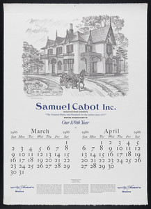 Partial calendar for Samuel Cabot Inc.