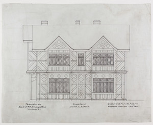 South elevation, 1/4 inch scale, residence of F. K. Sturgis, "Faxon Lodge", Newport, R.I.