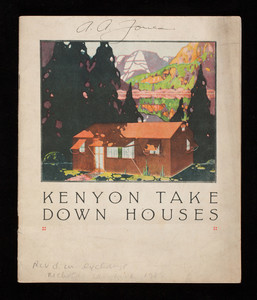 Kenyon take down houses, catalogue no. 51, R.L. Kenyon Co., Waukesha, Wisconsin