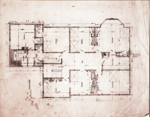 Second floor plan of the Arthur T. Lyman House, Waltham, Mass.