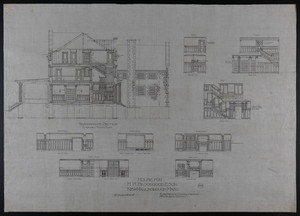 Set of architectural drawings of the H.K. Bloodgood House, New Marlborough, Mass., ca. 1906-1907