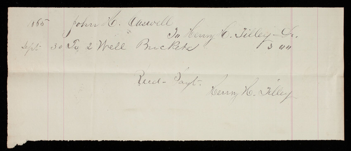 John H. Caswell to Thomas Lincoln Casey, September 30, 1865