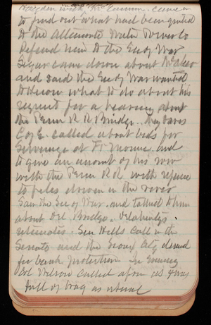 Thomas Lincoln Casey Notebook, November 1894-March 1895, 090, Hayden in the office of Mc[illegible]