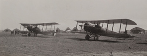 Two prop planes and soldiers, Colombey-les-Belles Aerodrome