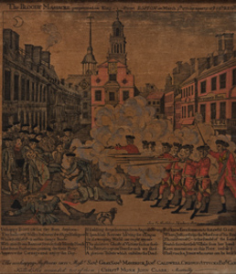 The Bloody Massacre Perpetrated in King Street Boston on March 5th 1770 by a Party of ye 29th Regt.