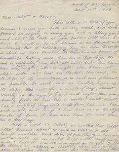 Letter from Theodore Roosevelt to Henry Cabot Lodge and Nannie Davis Lodge, 10 September 1909