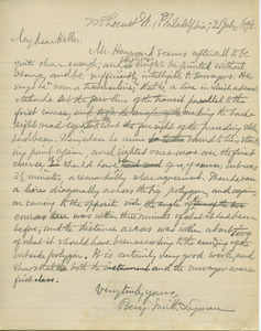 Letter from Benjamin Smith Lyman to Charles Heller