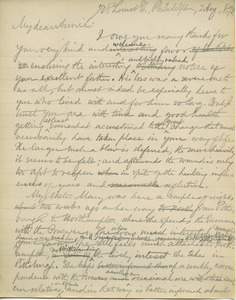 Letter from Benjamin Smith Lyman to Annie Hitch