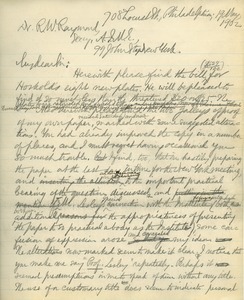 Letter from Benjamin Smith Lyman to Rossiter W. Raymond