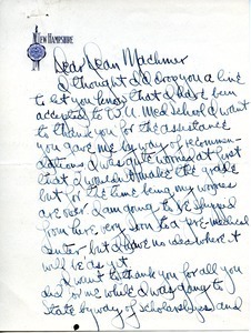 Letter from Dwight Bramble to William L. Machmer