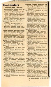 Newspaper clipping listing contributors (Electrical Union News)