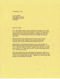 Letter from Judy A. Chilcote to Jim Shaw