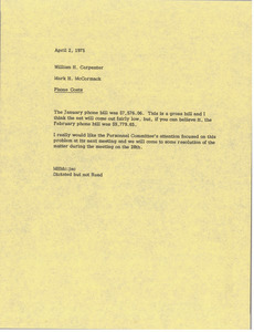 Memorandum from Mark H. McCormack to William H. Carpenter