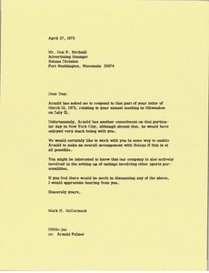 Letter from Mark H. McCormack to Don R. Birdsall