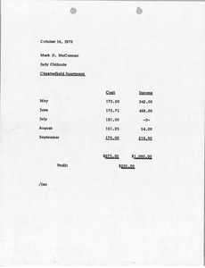 Memorandum from Judy Chilcote to Mark H. McCormack