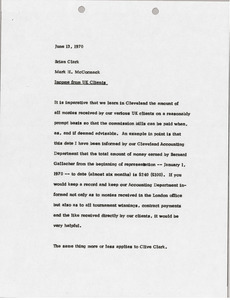 Memorandum from Mark H. McCormack to Brian Clark