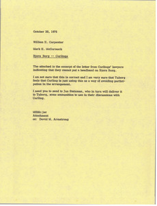 Memorandum from Mark H. McCormack to William H. Carpenter