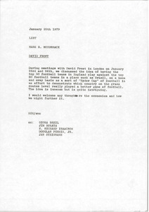 Memorandum from Mark H. McCormack to list