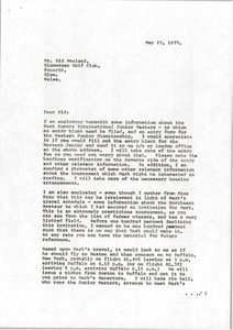 Letter from Mark H. McCormack to Sid Mouland