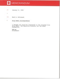 Memorandum from Mark H. McCormack to unnamed recipient