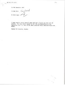 Fax from Bill Ryan to Bob Kain