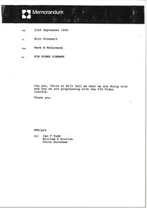 Memorandum from Mark H. McCormack to Eric Drossart