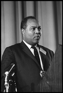 James Farmer speaking at the Youth, Non-Violence, and Social Change conference, Howard University