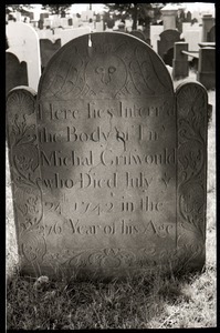 Gravestone of Ens. Michael Griswold (1742), Wethersfield Village Cemetery