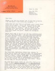 Letter from Don Weitz to Judi Chamberlin