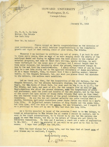 Letter from E. C. Williams to W. E. B. Du Bois