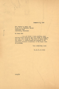 Letter from W. E. B. Du Bois to George F. Bagby III