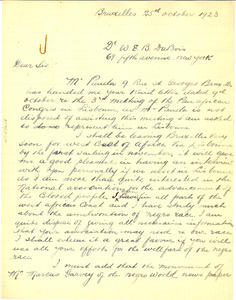 Letter from Solomon Fernando to W. E. B. Du Bois