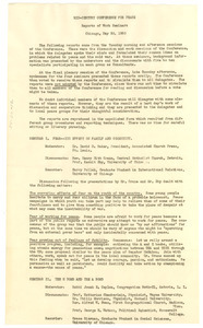 Mid-Century Conference for Peace reports of work seminars