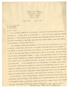 Letter from Clement G. Morgan to W. E. B. Du Bois