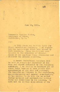Letter from W. E. B. Du Bois to Charles Huges
