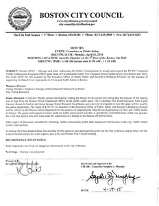 Committee on Public Safety meeting minutes, April 13, 2015