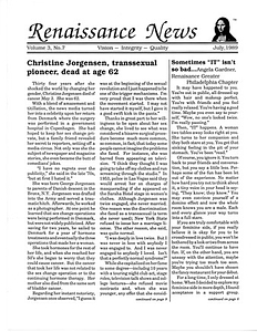 Renaissance News Vol. 3 No. 7 (July 1989)