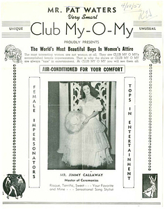 Mr. Pat Waters Very Smart Club My-O-My Proudly Presents The World's Most Beautiful Boys in Women's Attire (April 12, 1951)