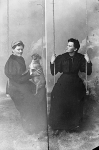 A Diptych Portrait of Marie Høeg on a Swing