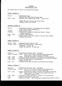 Fantasia Fair Schedule (1978)