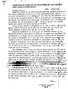 Report : "Conferencia de Fresna con los Ex-Fiscales del caso Jesuitas Henry Campos y Sidney Blanco," 9 January 1991