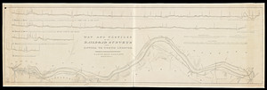 Map and profiles of the railroad surveys from Lowell to North Andover