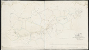 Map & profile of routes surveyed for a railroad from Pepperell to Lexington: compiled from surveys made December 1870 and other sources